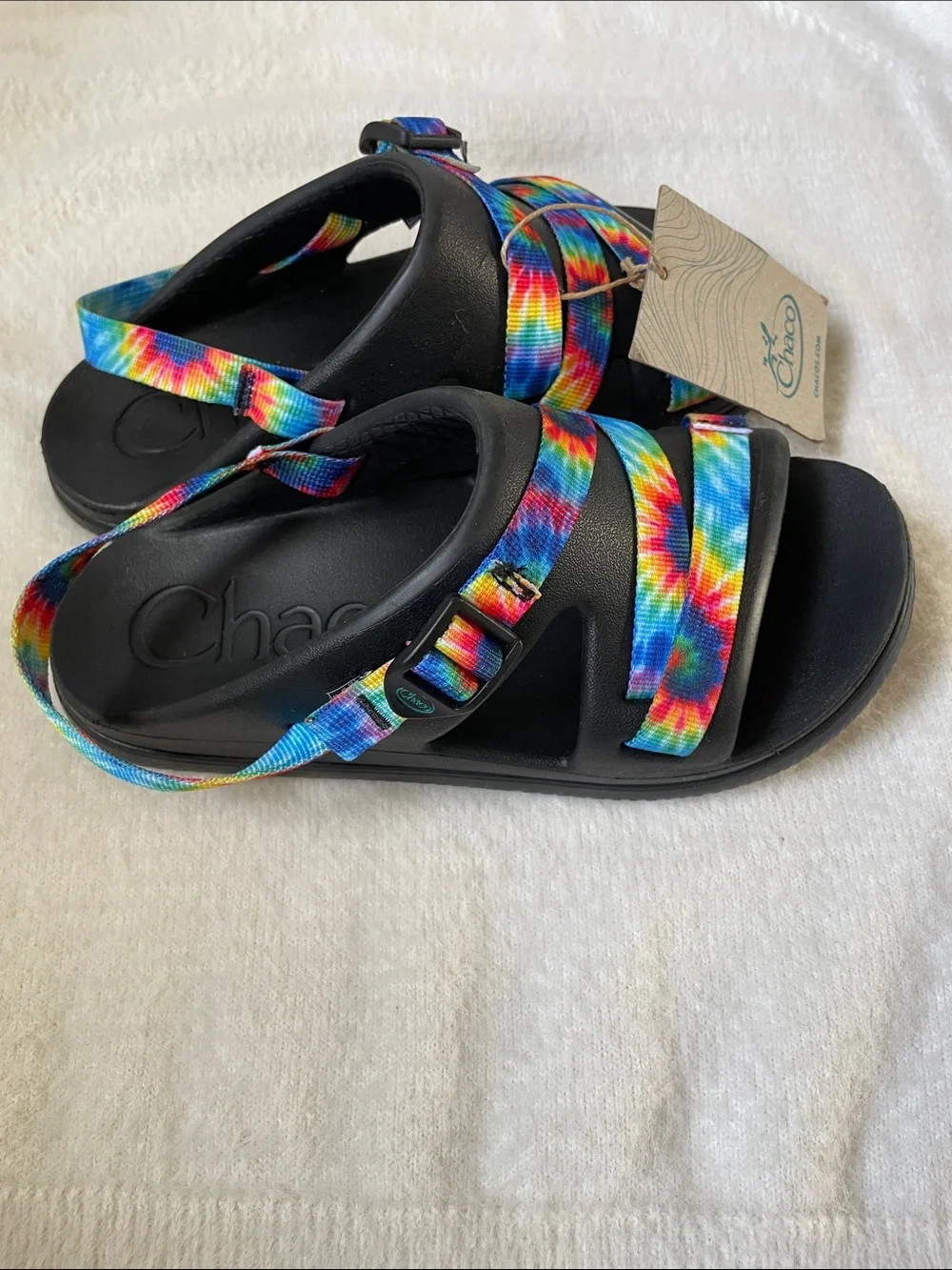Chaco Chillos Tie Dye Kids Rainbow Strappy Sandals